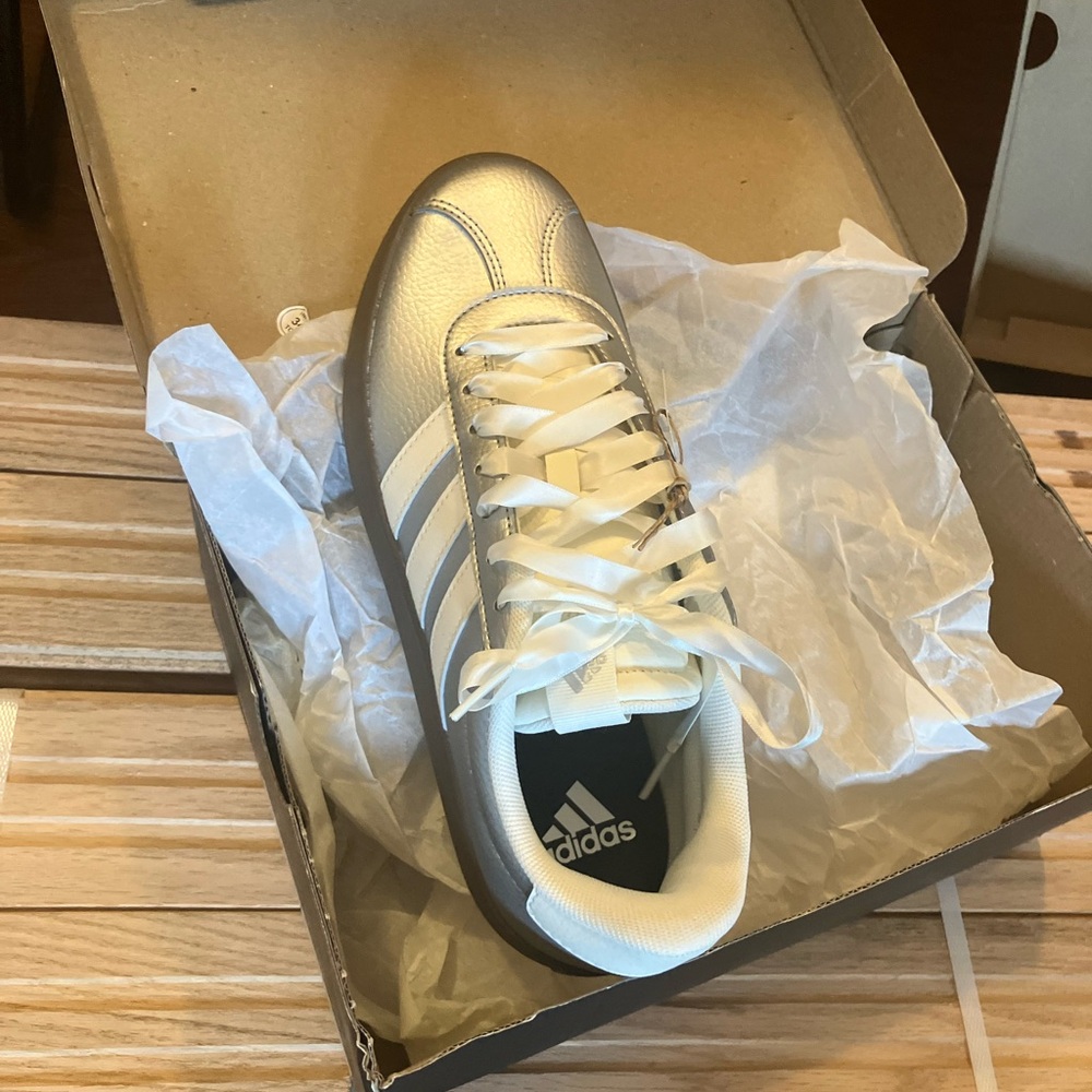 Adidas Women's Metallic Silver Sneakers